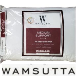 New Wamsutta Medium Support Standard/Queen Pillow - Classic White.